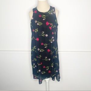 🔴 Tommy Hilfiger Floral Black Sheath Dress Size 6